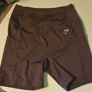 Gymshark Women's Athletic Shorts in Dark Brown